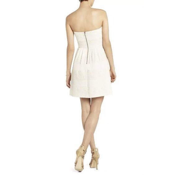 BCBGMaxAzria Dorothea Strapless Babydoll Mini Dress Fairy Whimsical Wedding - Picture 2 of 14